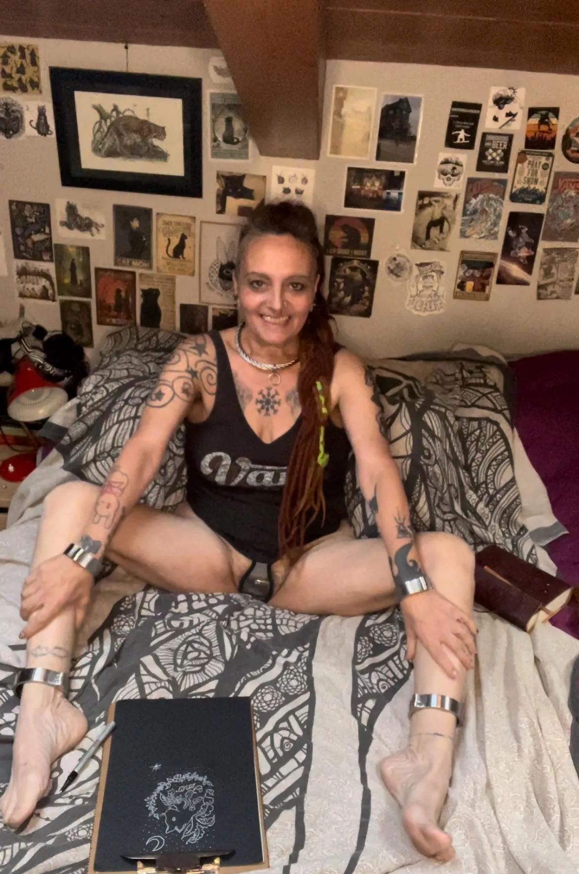 Making some drawings for my shop , on my magical corner while protected!! posted by MissNekotied