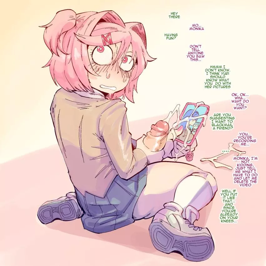 Natsuki got caught (Artist: box chan) posted by SomeRandomTransfemm