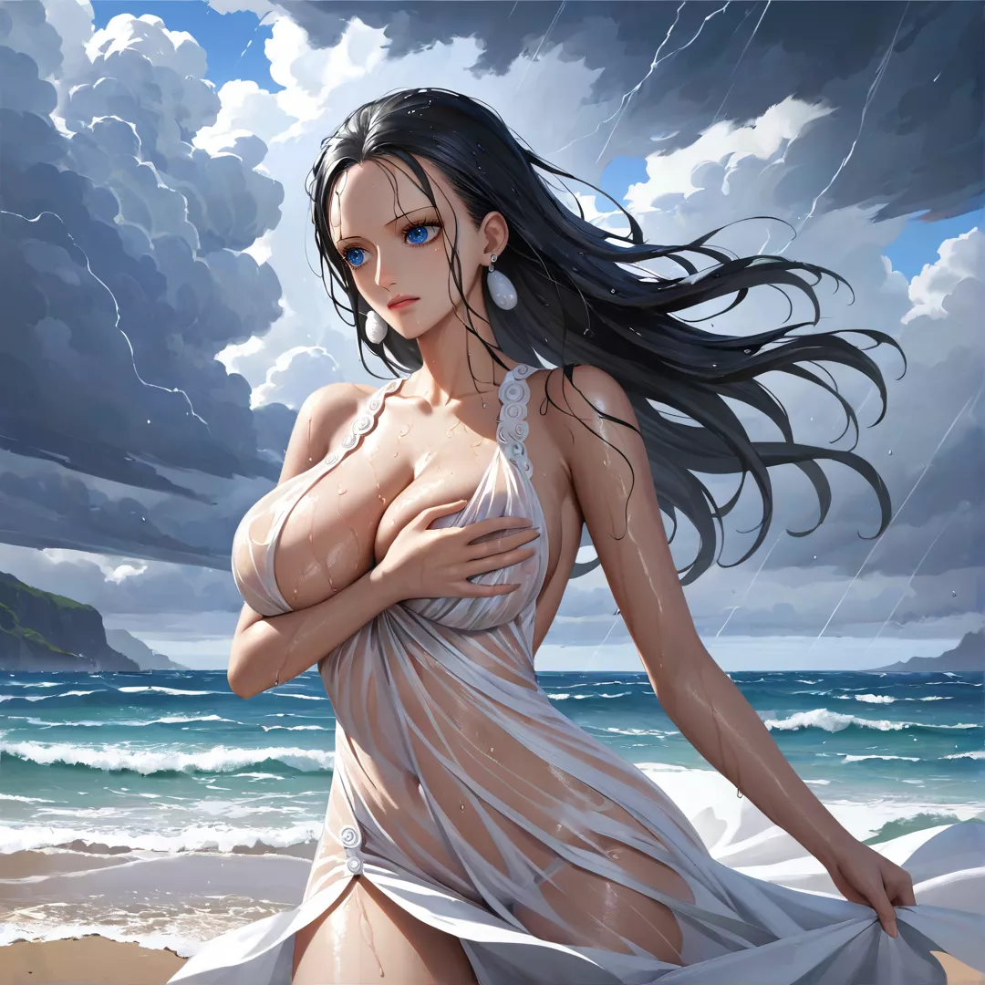 Nico in the rain 1 <3 posted by The_Dream_Edge