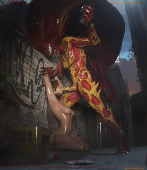 Scream symbiote and MJ by SymbioteBond