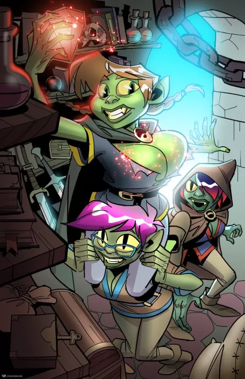 She Needs to Get Something Off Her Chest! (BE, clothes ripping, goblin girl) by Cezar_Nix