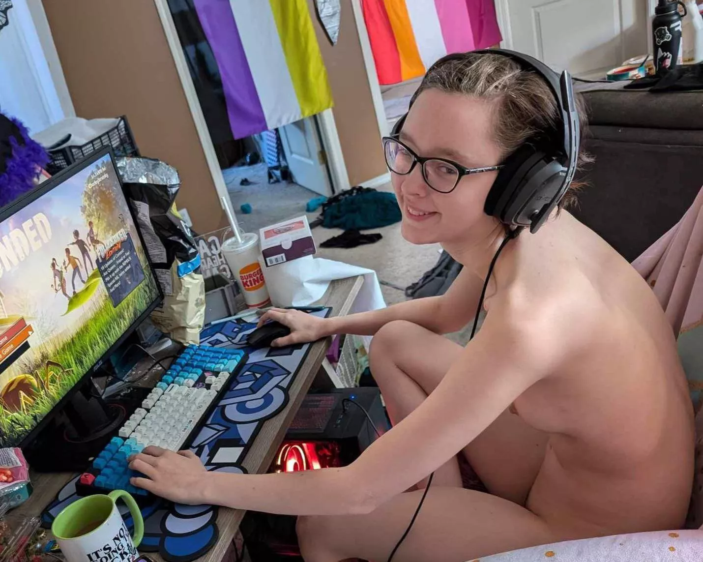 My beautiful nerd being nerdy  posted by No_Interview_6489