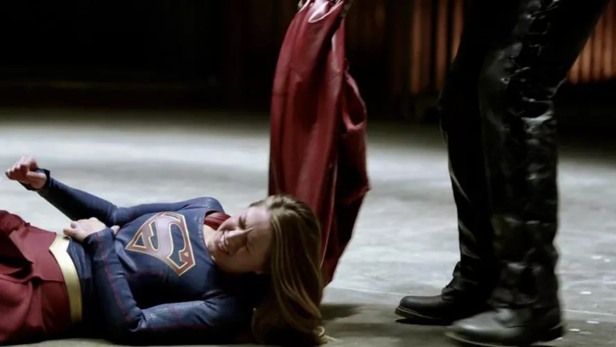 Poor Supergirl. Dragged by her cape by Pnwwife79
