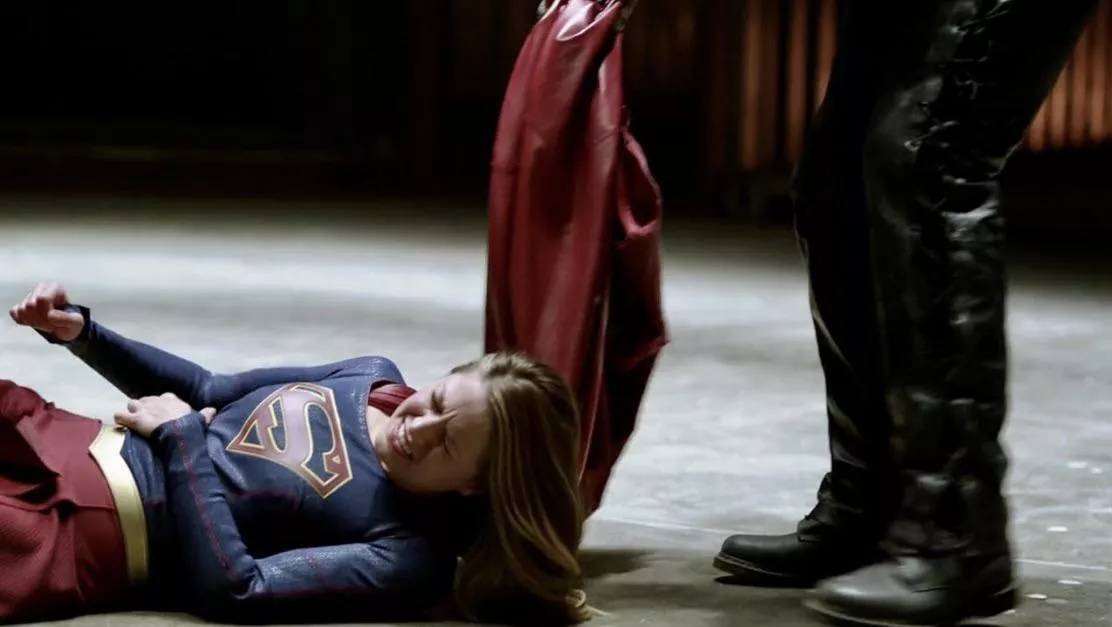 Poor Supergirl. Dragged by her cape posted by Pnwwife79