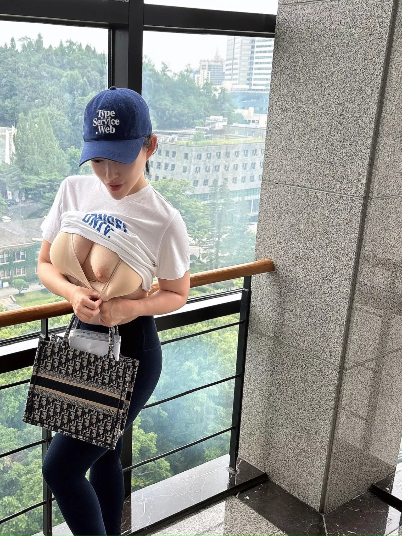 A shy exposure at the university building posted by Feisty-Visual-3825