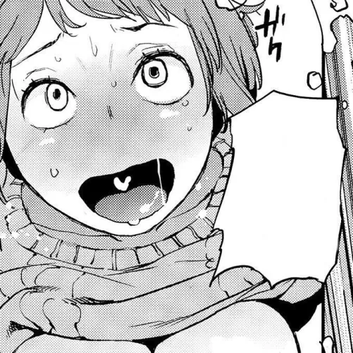 LF Mono Source: 1girl, ahegao, blank speech bubble, breasts out, close-up, face, full face blush, heart in mouth, large breasts, light hair, looking up, open mouth, portrait, saliva trail, sfx, short hair, sweat, sweater, sweater lift, tongue by HentaiSource_Archive