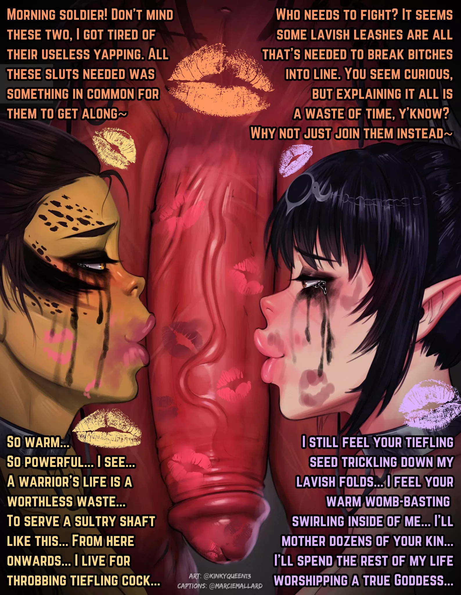 Tiefling mediation~ [Futanari] [POV] [Fucked Silly] [Lipstick Stains] [Ruined Make-up] [Credits in Caption] posted by MarcieMallard