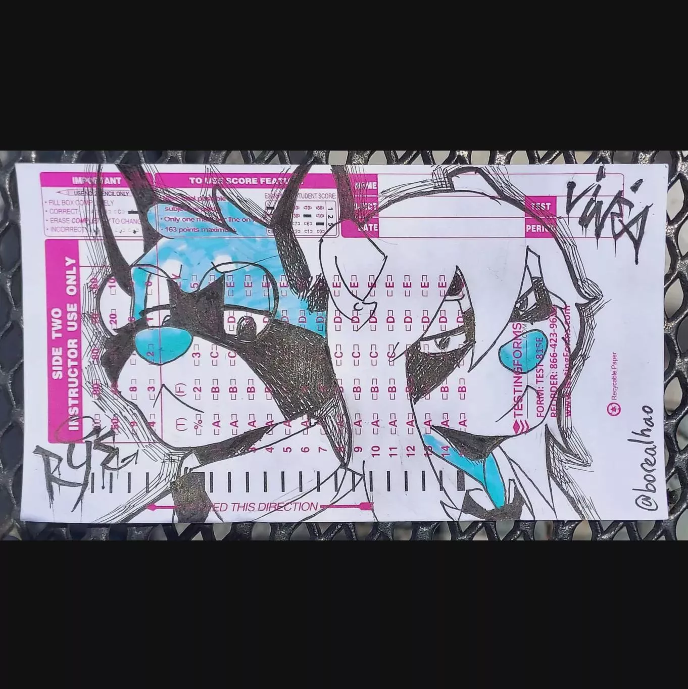 bro did NOT use a No. 2 pencil  posted by borealhao