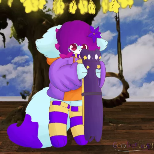 hehehe, loooonnnngggg :3 (Art by me) by GeoTheFloofy