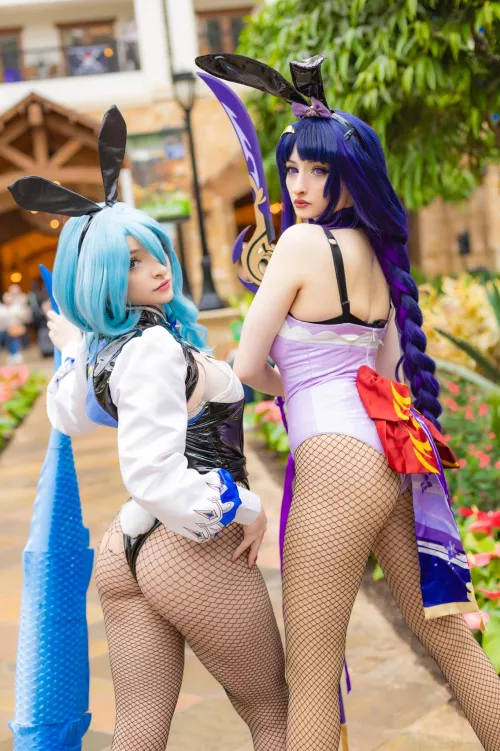 My Bunny Raiden Shogun Cosplay With My Friend by Cplaya_2