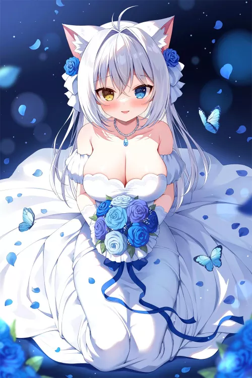 Aina in a wedding dress (Mauve) by Arcaeca2