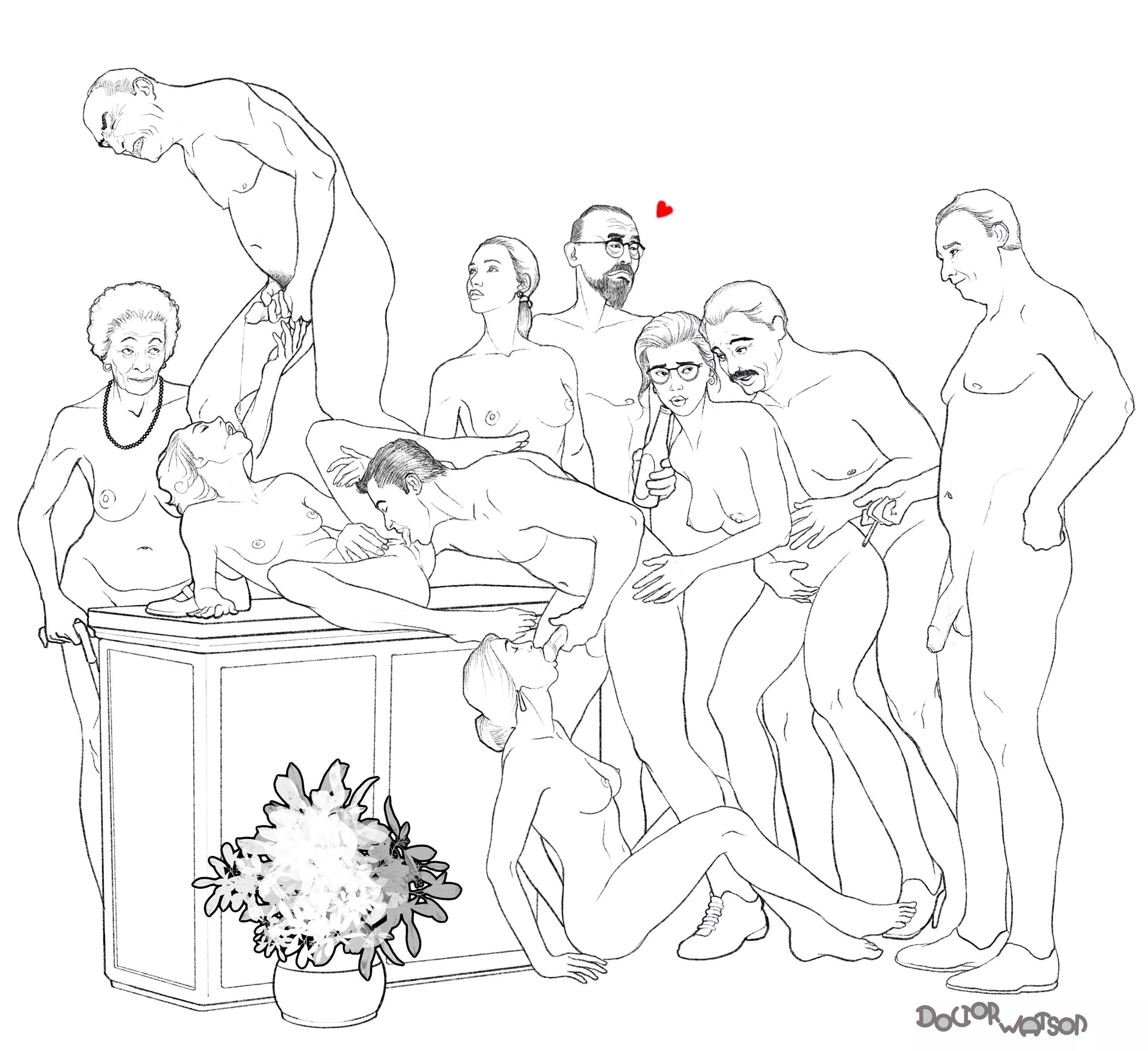 ‘Ceci n’est pas une orgie’, digital drawing by me. posted by DoctorWatson1975