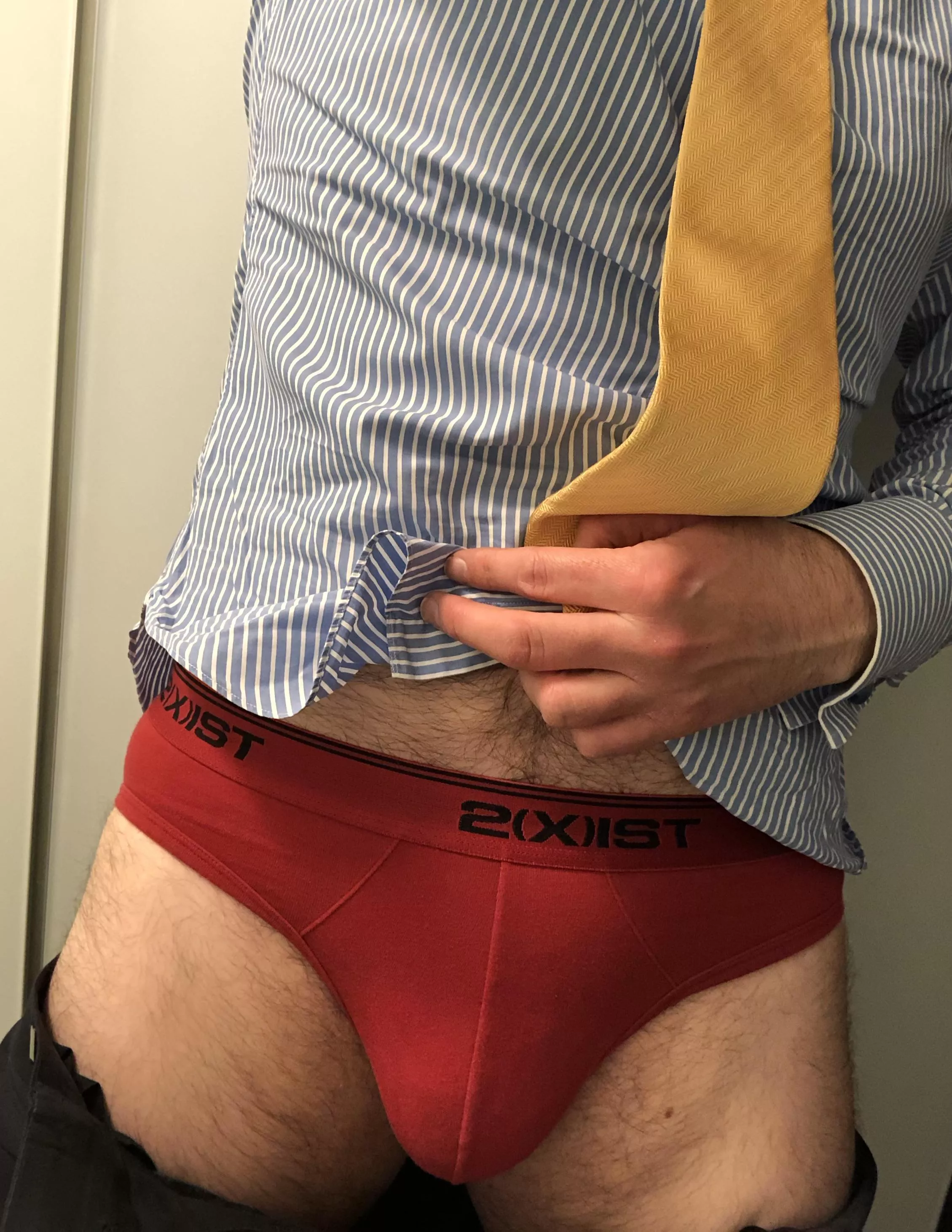 First day back at work after my holiday. Back in the office, back in a suit, back in briefs…(43) posted by Richardse1