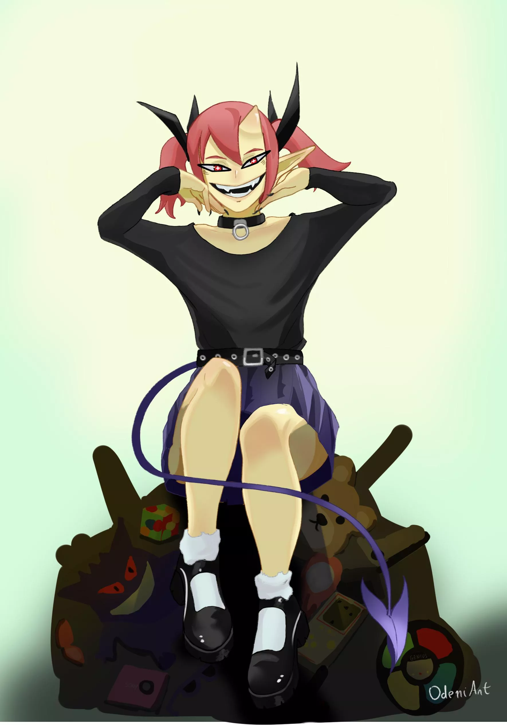 Lily, the little goth demon obsessed with objects posted by DeniNeto