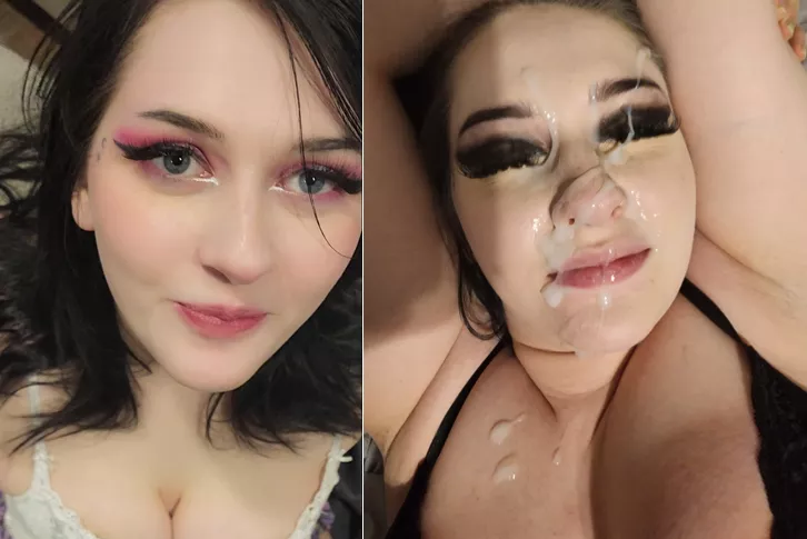 Selfies before and after the cumshot posted by fxvx_