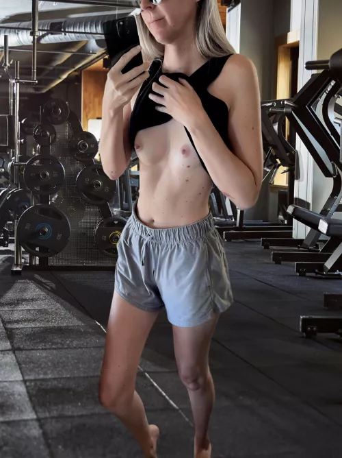 Shiny gym tits for you this morning  by IssyAusti