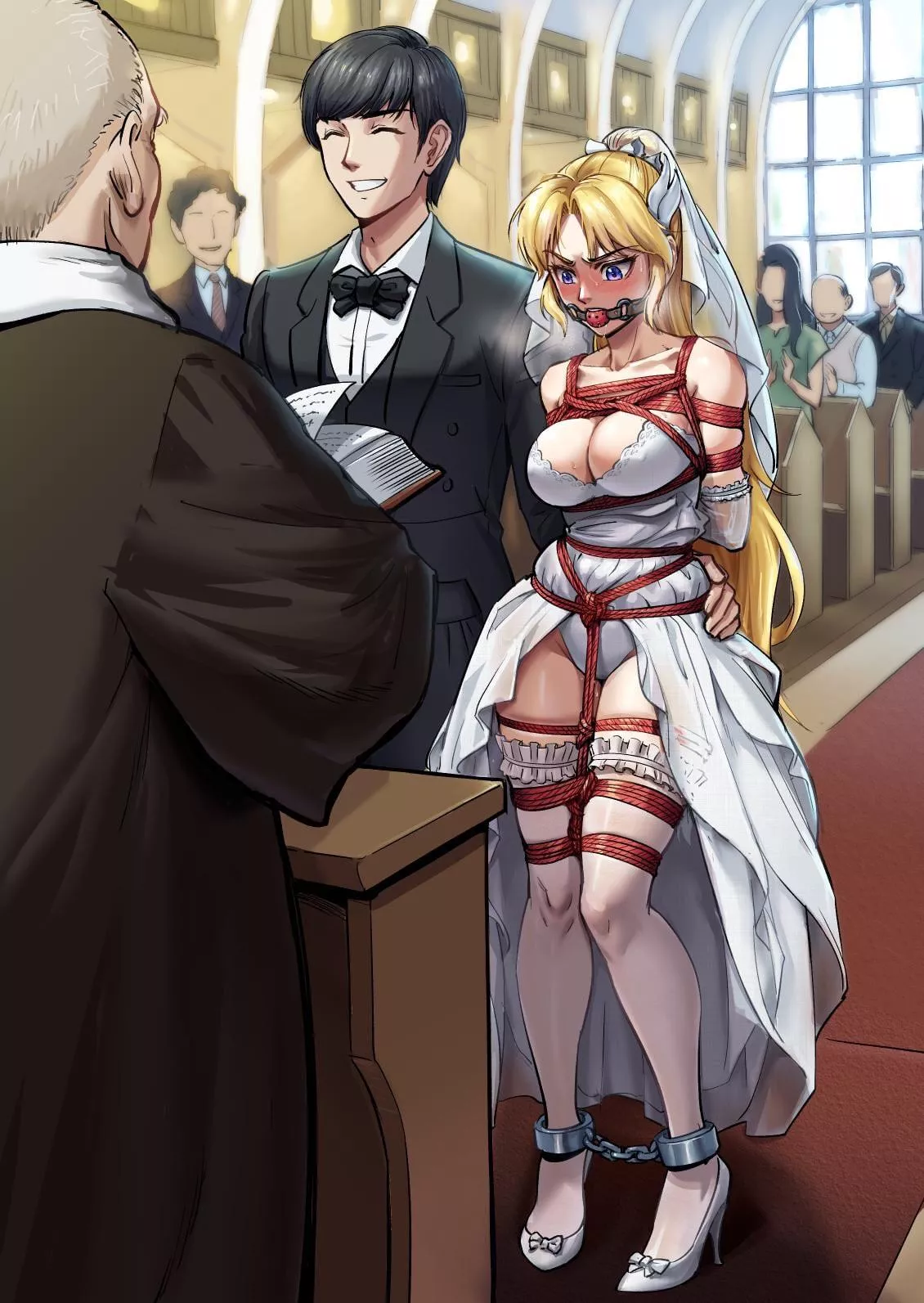 Tied bride posted by Icantthinkofaname567