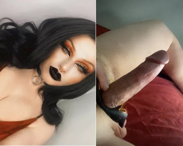 Who wants to taste my goth girl cock? 🖤 by L8TEX