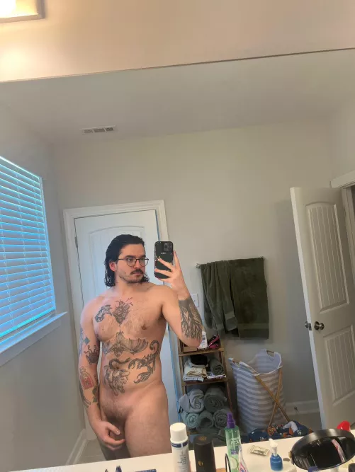 Wishing someone could’ve joined me in the shower 😩 by CurlyHairNTats1