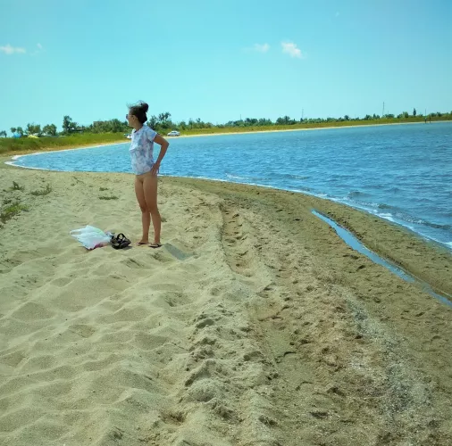 All the nudists on the beach relax in tents, damn, I want one too🙄 by olivialoveb