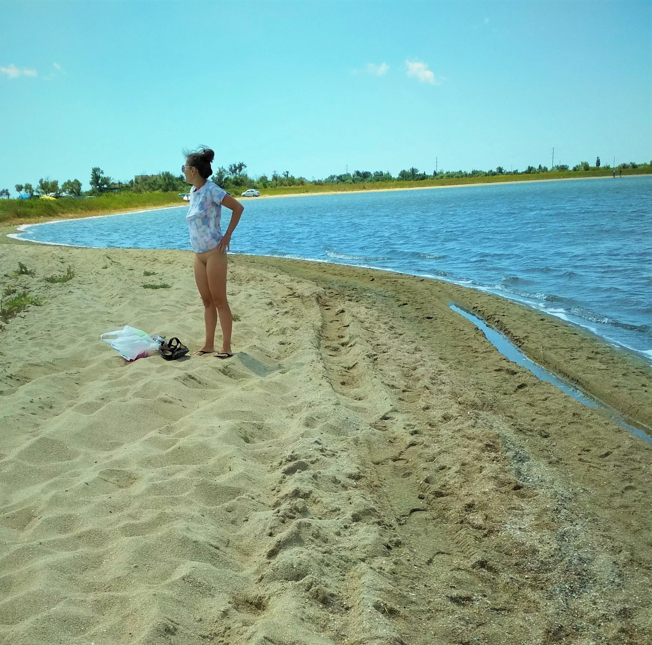 All the nudists on the beach relax in tents, damn, I want one too🙄 posted by olivialoveb