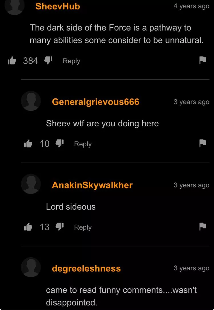 [Laughs in Sith Lord] posted by charect