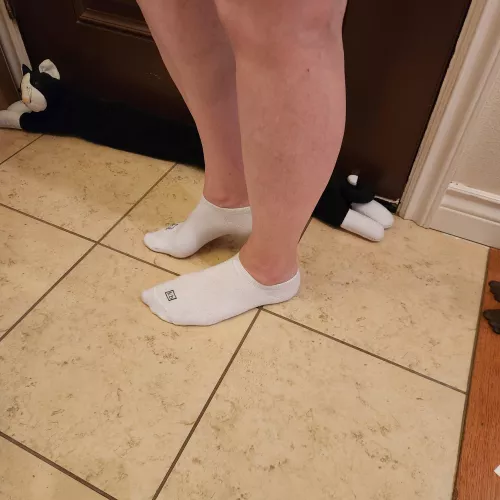 Oops, another day wearing white Kb socks by leggingsgirl15