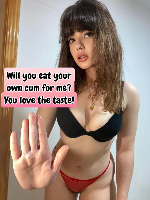 Will you eat this cum for me [oc] by Goddessmaude