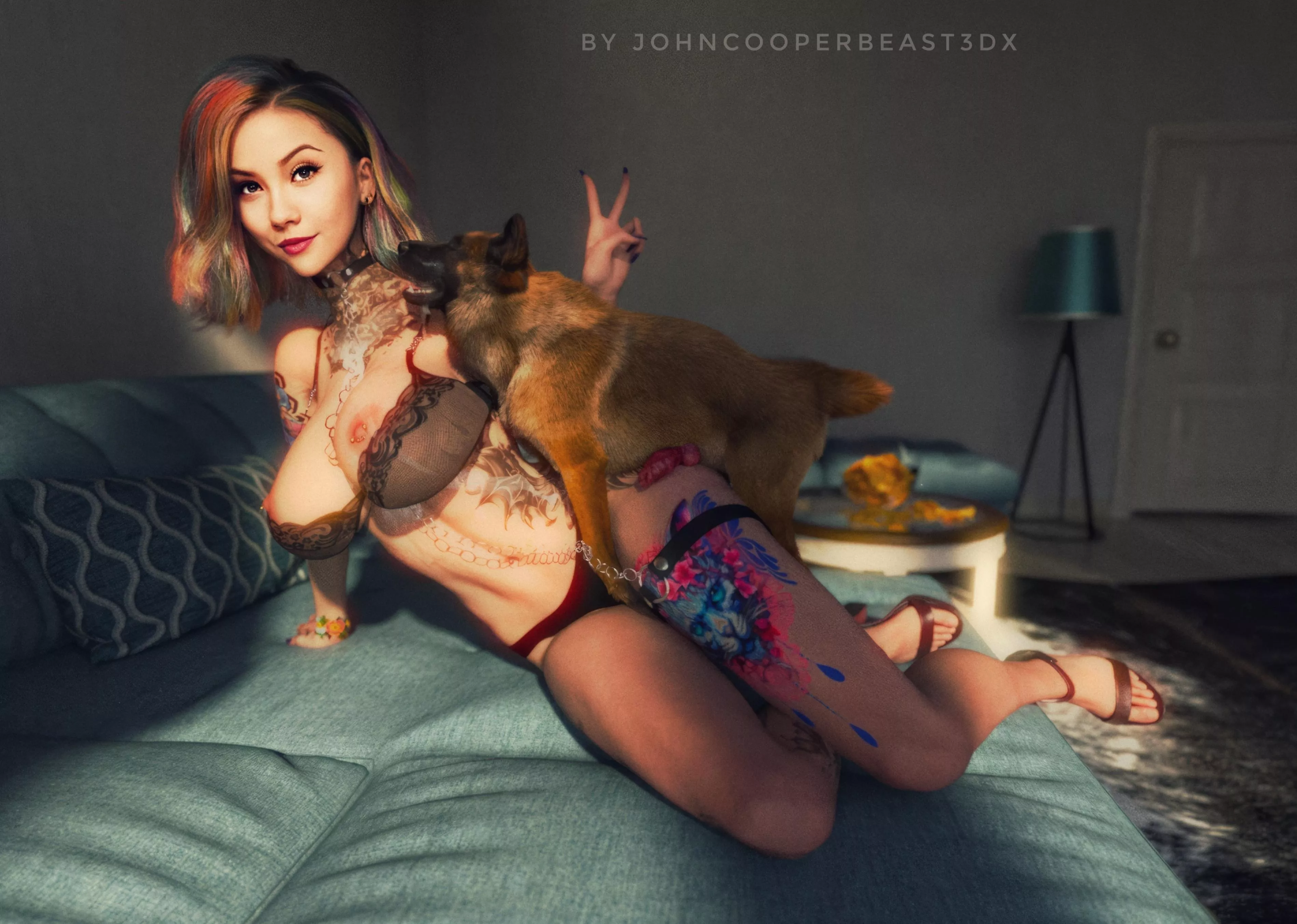 Working on a new mini-set with Polina (JohnCooperBeast3DX) posted by johncooperbeast