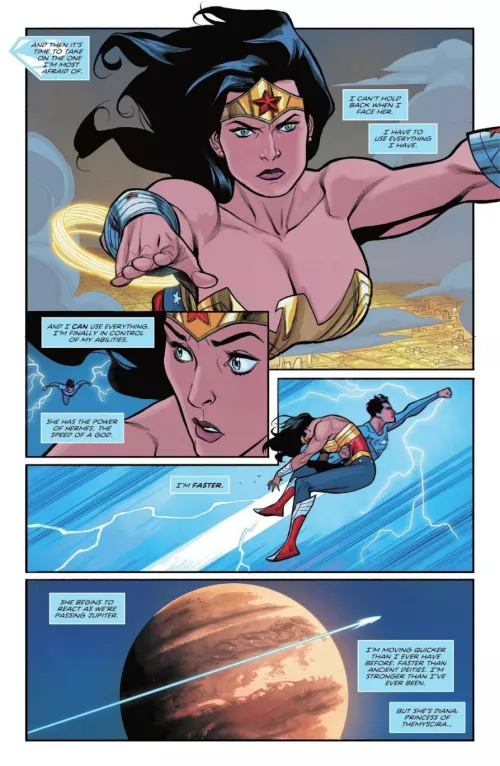 Can’t even focus on Wonder Woman being tackled to Jupiter [Adventures of Superman: Jon Kent #6] by Prestigious_Swim1569