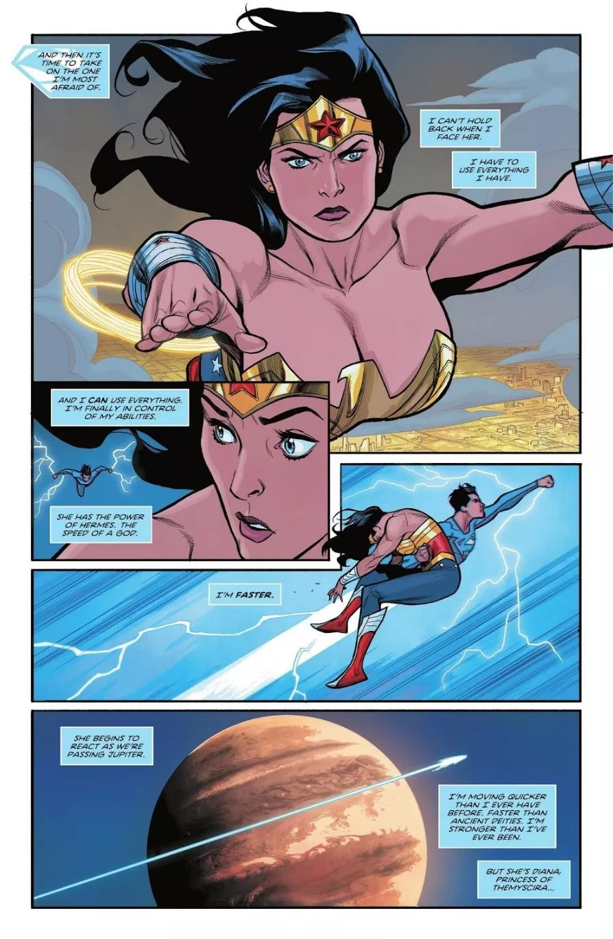 Can’t even focus on Wonder Woman being tackled to Jupiter [Adventures of Superman: Jon Kent #6] posted by Prestigious_Swim1569