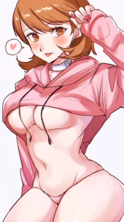 Yukari in a hoodie and panties (yuyuy 00) by EvidenceOfDespair