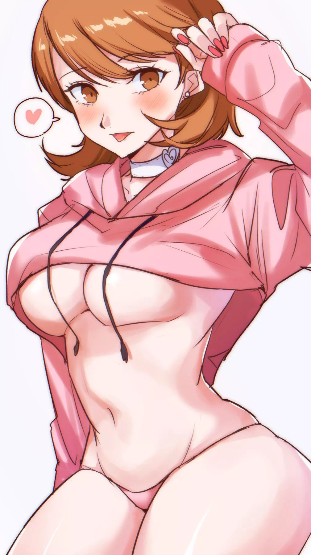 Yukari in a hoodie and panties (yuyuy 00) posted by EvidenceOfDespair