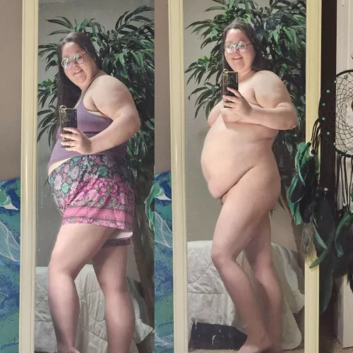 before and after ;) by blossomingbelly