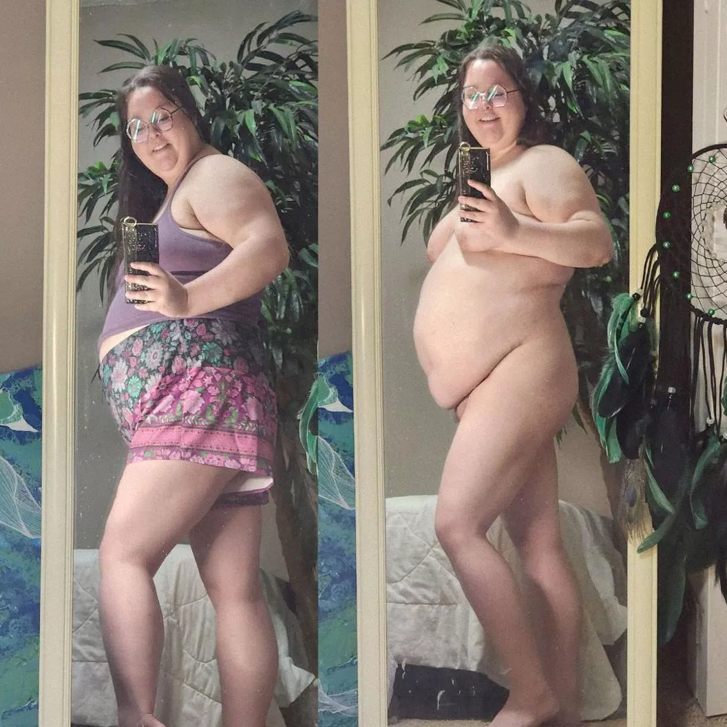 before and after ;) posted by blossomingbelly