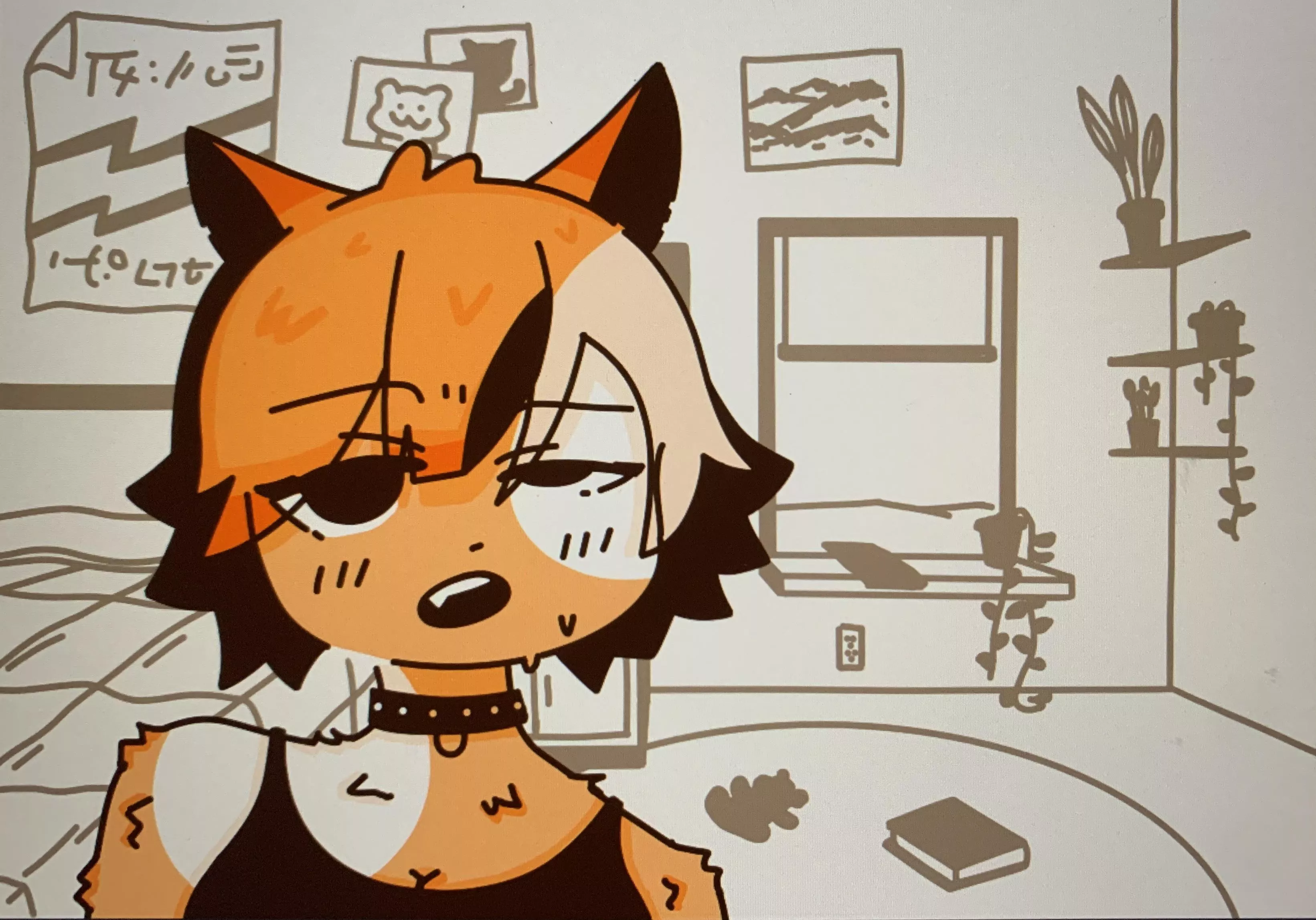 Goofy lookin cat girl posted by hmthatsnotquiteright