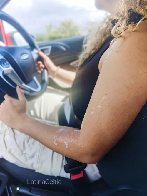 I asked for a thick load in the car and he delivered by LatinaCeltic