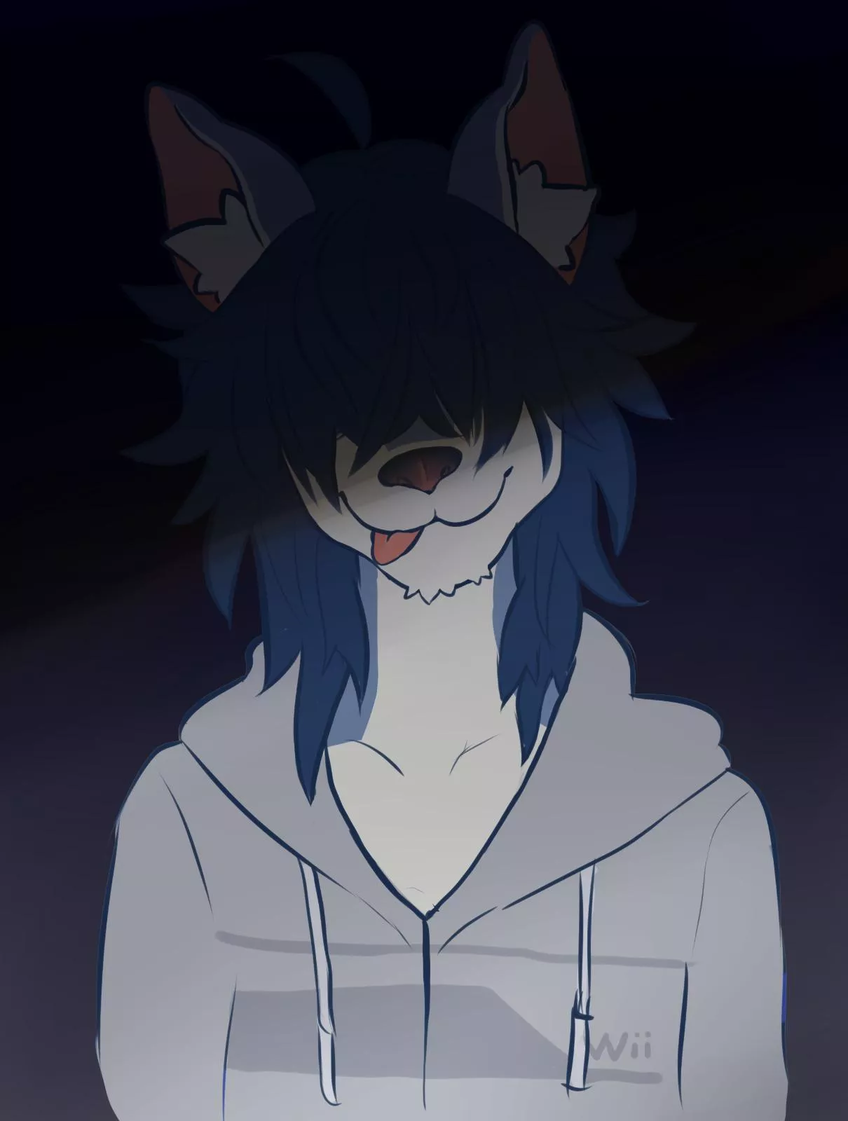 It is indecipherable what's going through his thoughts. Almost as if... He has no thoughts. [Art by me] posted by Dear_Cockroach7