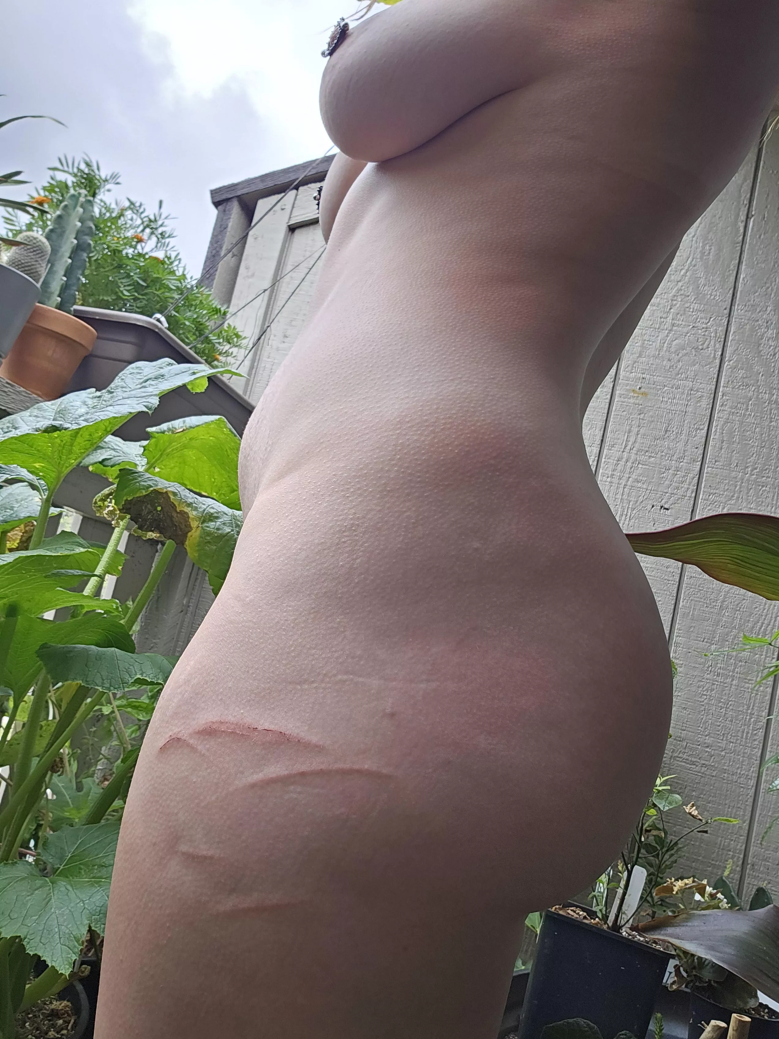 Just a slut with her plants posted by boundbosomgirl