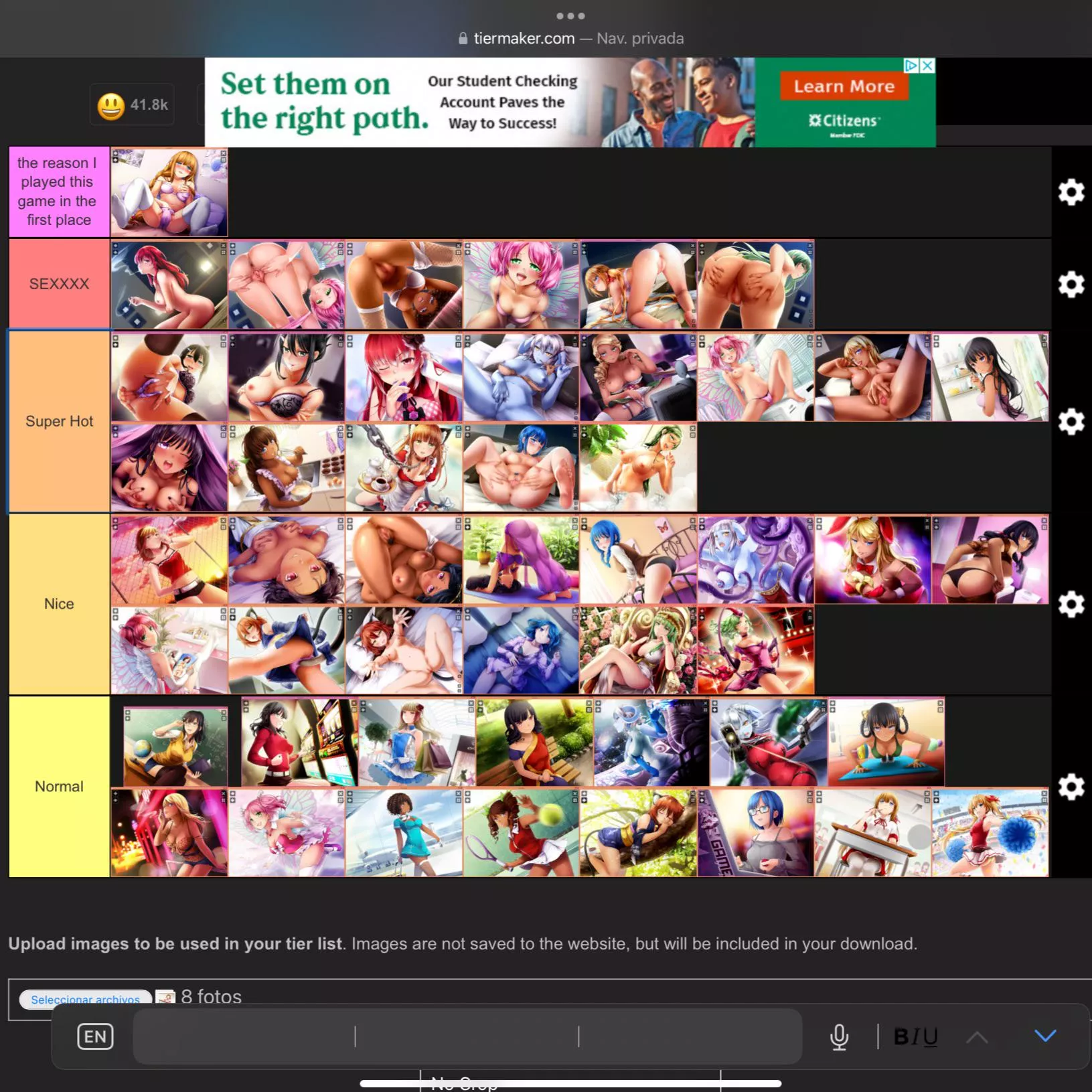Tier list of the gallery Honiepop 1 posted by Individual_Sir8343