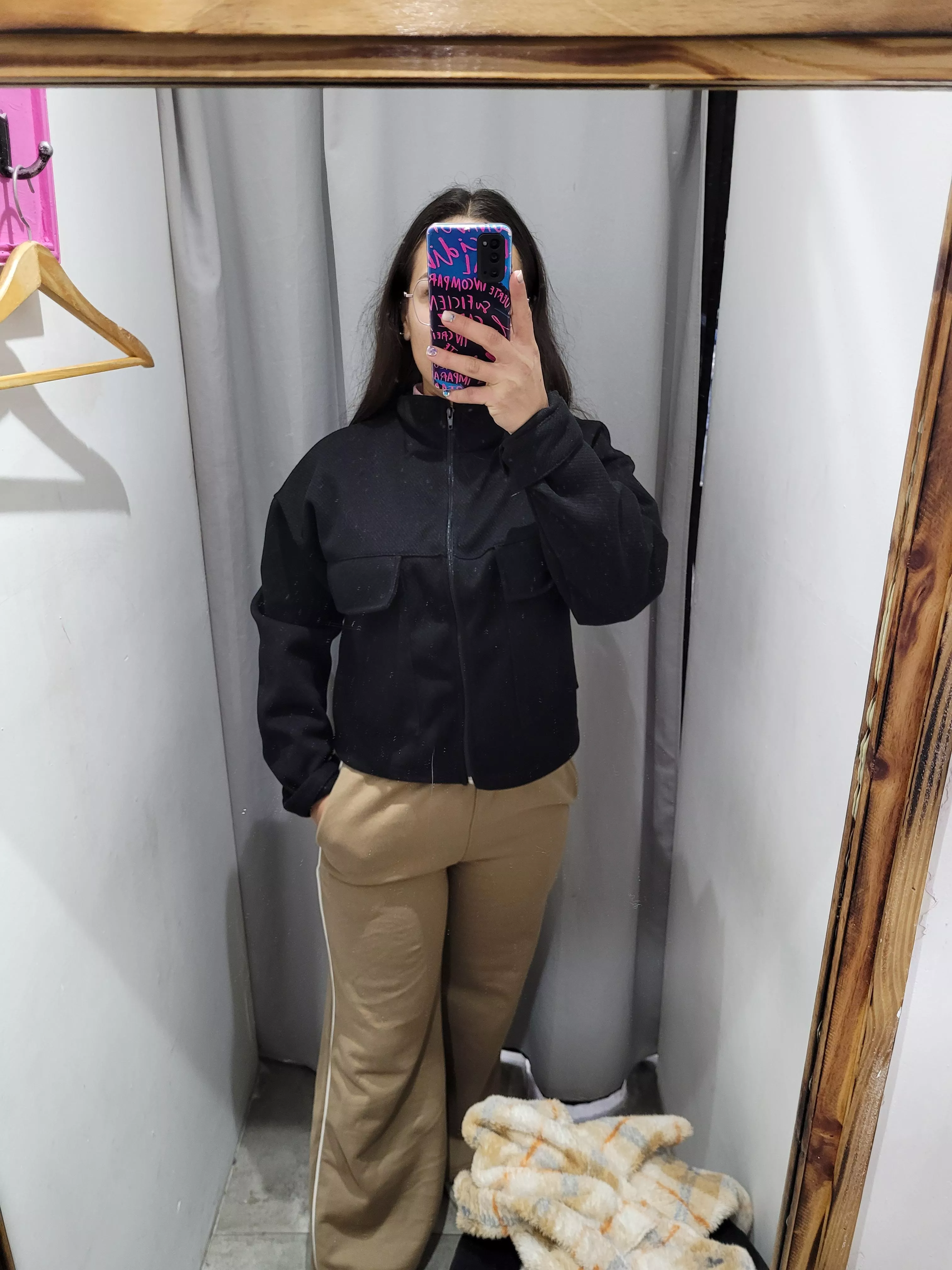 trying on warm clothes  posted by CanelaMi