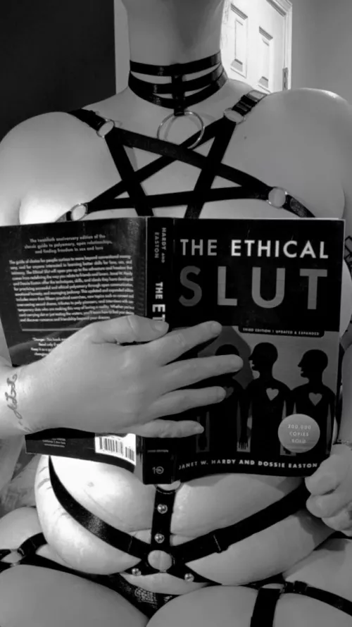 Books and harnesses 💜 by daddynkitten14