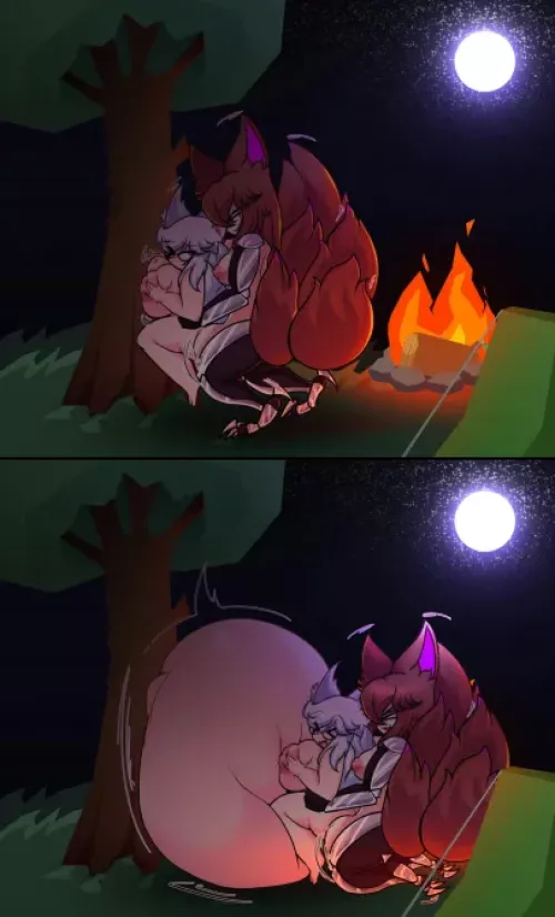 [H/F] Kitsune having a lot of fun with her GF (Glawfu) by ThatDrako