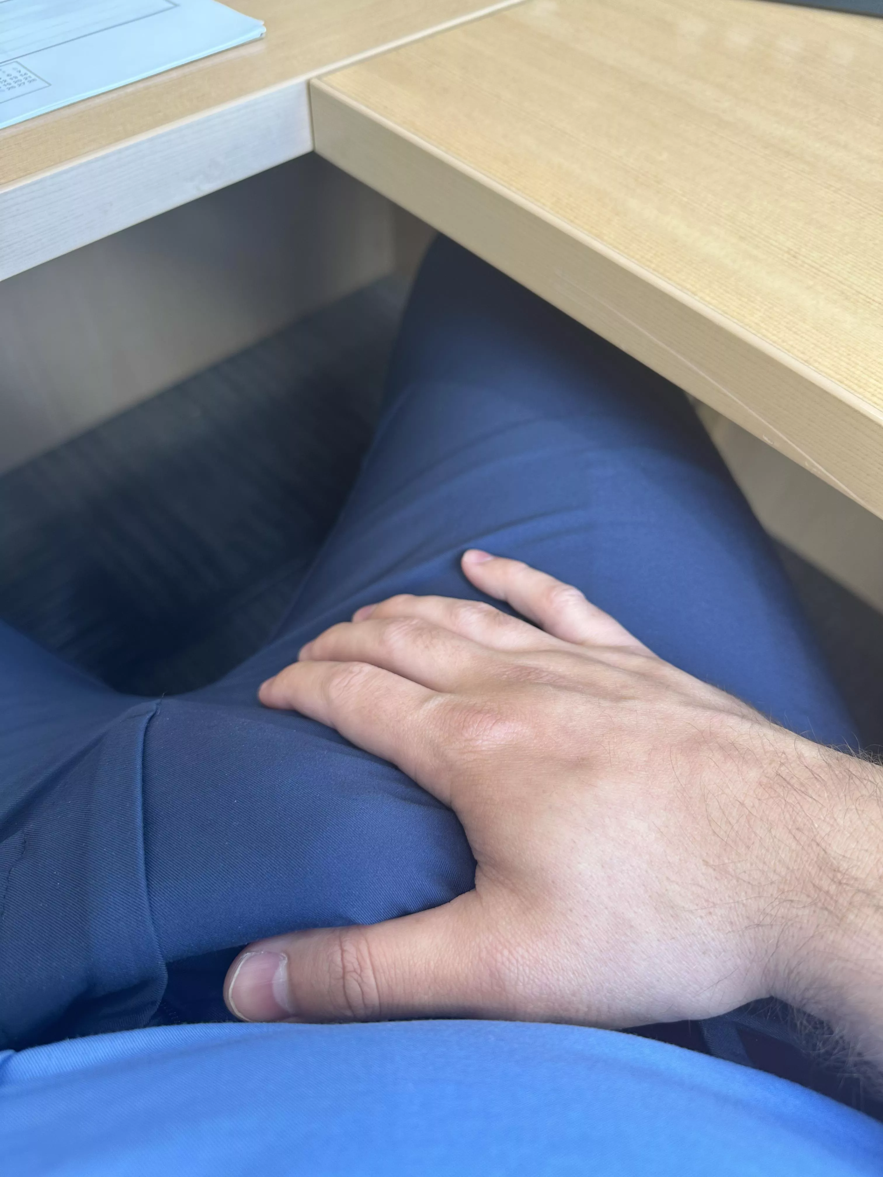 Is it obvious through my work pants? posted by Hotshot_Cumshot