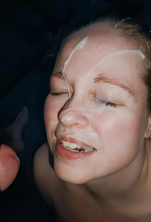 My glazed cum loving face.  by TheMaskedmylf-1