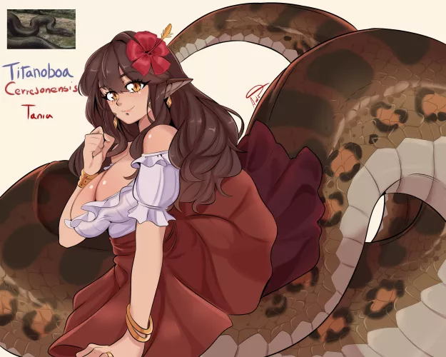 Titanaboa Lamia by AC hunter by 02XRaphtalia