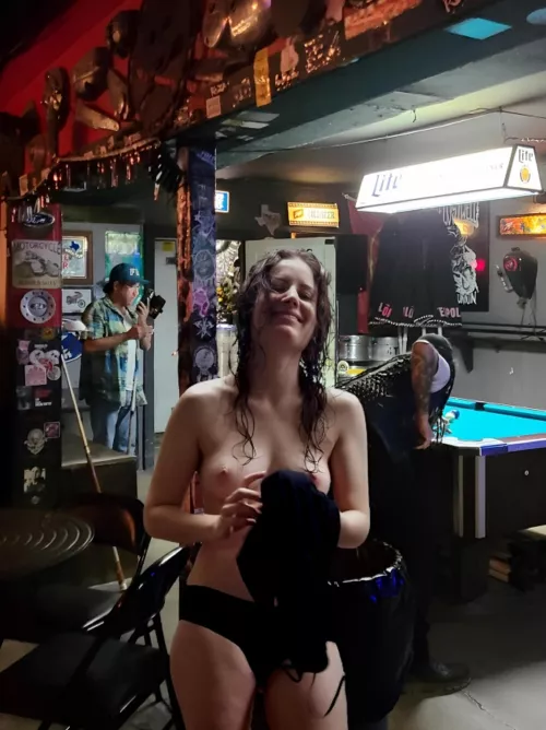 Topless at a biker bar by GutterGlitter23