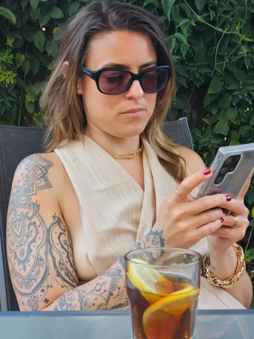 Unaware that my boob was about to pop out of the side of my dress. Rather than tell me, my husband took this photo by Innocent_hotwife_xxx