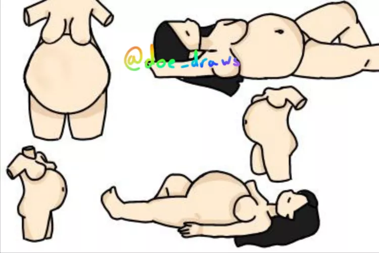 {Image} Smallet tummy post vore (doe_draws) by doe_draws