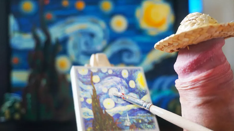 Painting The Starry Night by KawaiiMr_Wiener
